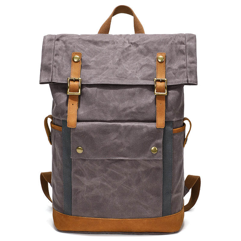 Men's Retro Canvas Large Capacity Waterproof Computer Backpacks
