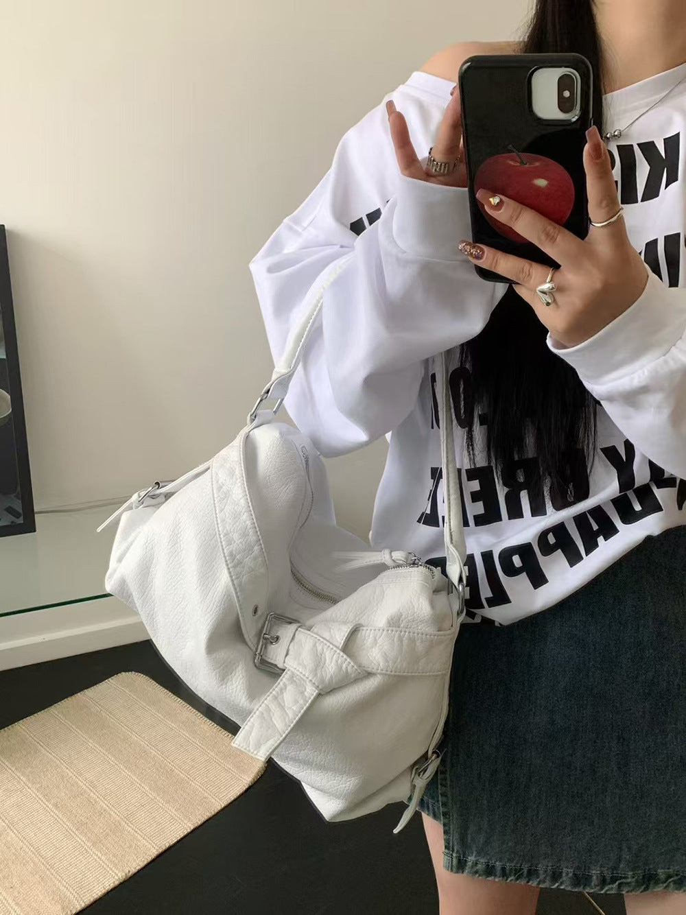 High-grade Large Capacity Motorcycle Female Trendy Crossbody Bags