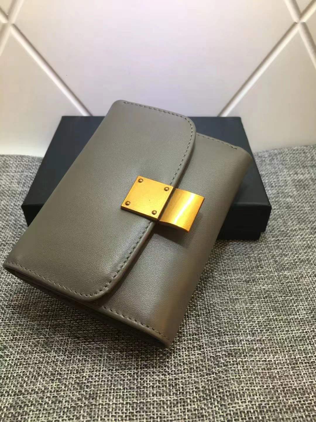 Fashion Korean Style Cowhide Three Fold Ladies Wallets