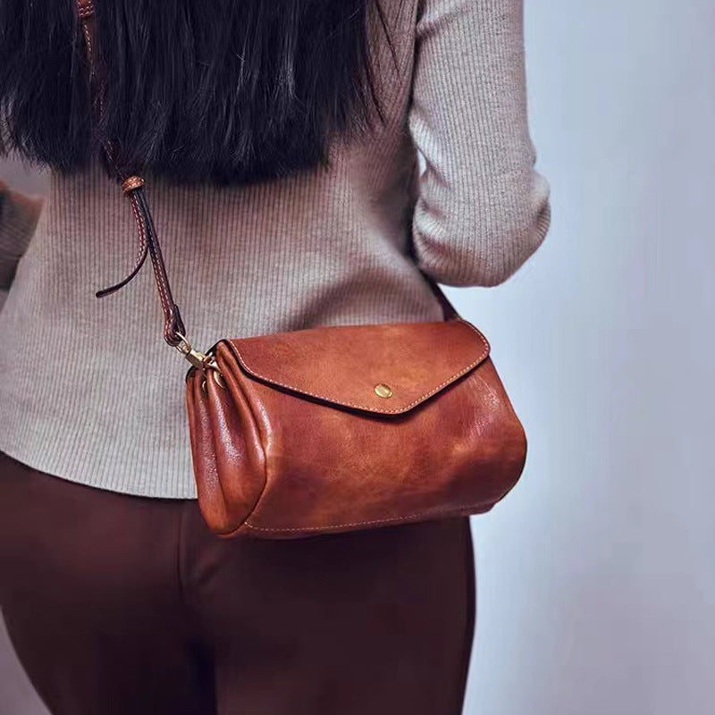 Women's Comfortable Vintage Cowhide Leather Mini Crossbody Bags
