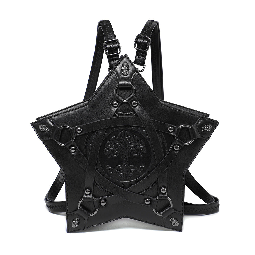 Women's Trendy Female Gothic Embossed Niche Backpacks