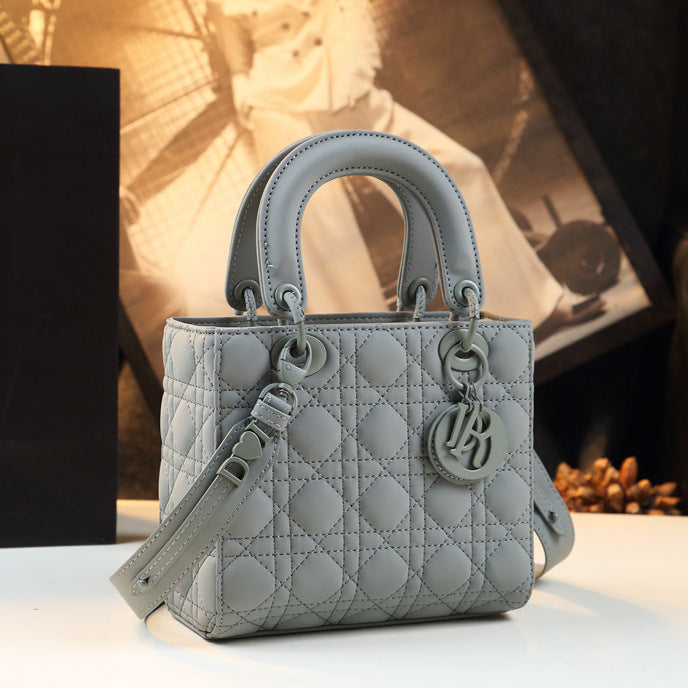 Women's Genuine Leather Diana High-grade Frosted Diamond Bags