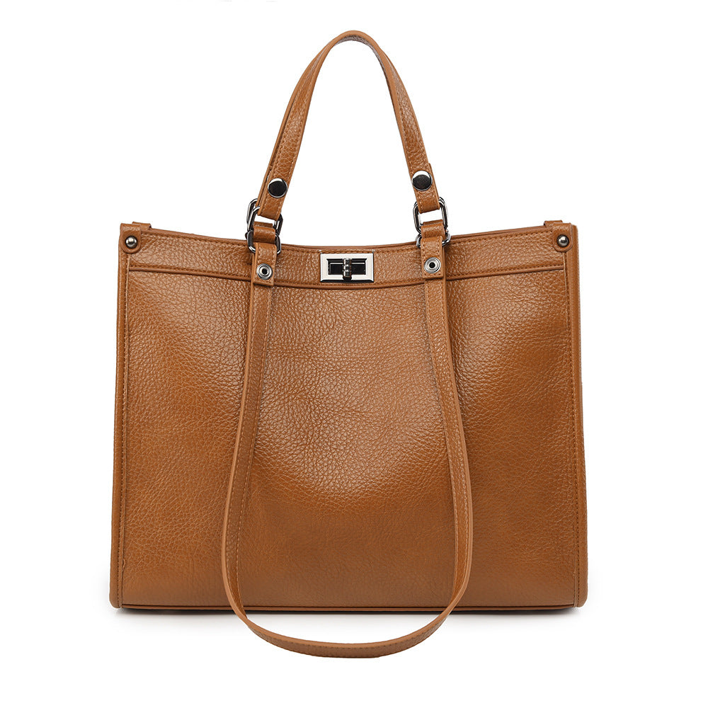 Women's High-grade Retro Large Capacity Commuter High Shoulder Bags