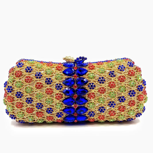 Women's Hollow Jeweled Dinner Banquet Rhinestone Clutch Evening Bags