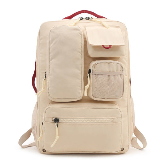 Men's Solid Color Multifunctional Computer Large Capacity Backpacks