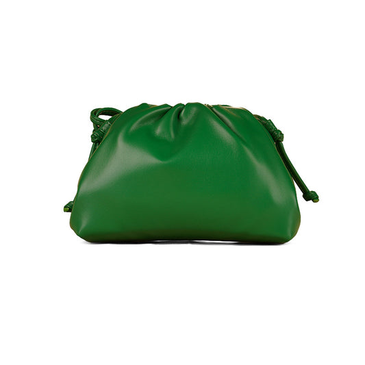 Korean Style Solid Color Soft Leather Clutch Shoulder Bags