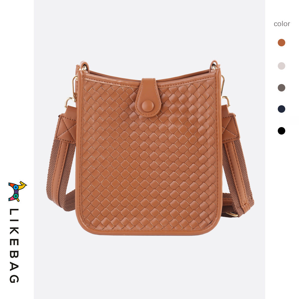 Women's Trendy Texture Woven Ribbon Commuter Crossbody Bags