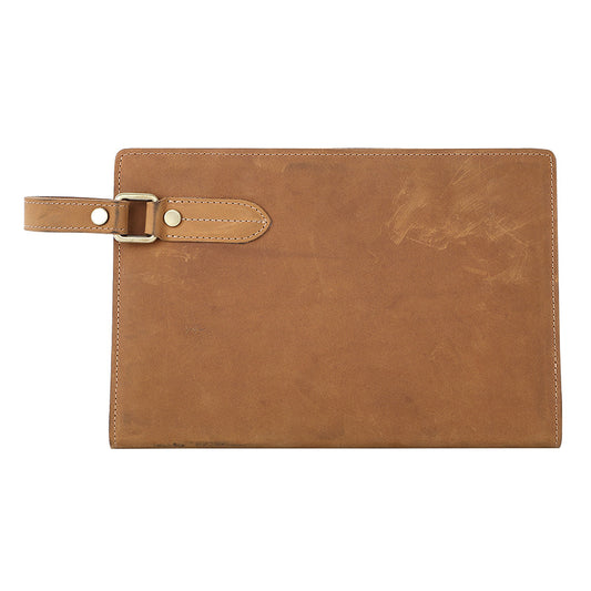 Men's Clutch Top Layer Crazy Horse Skin Return Men's Handbags