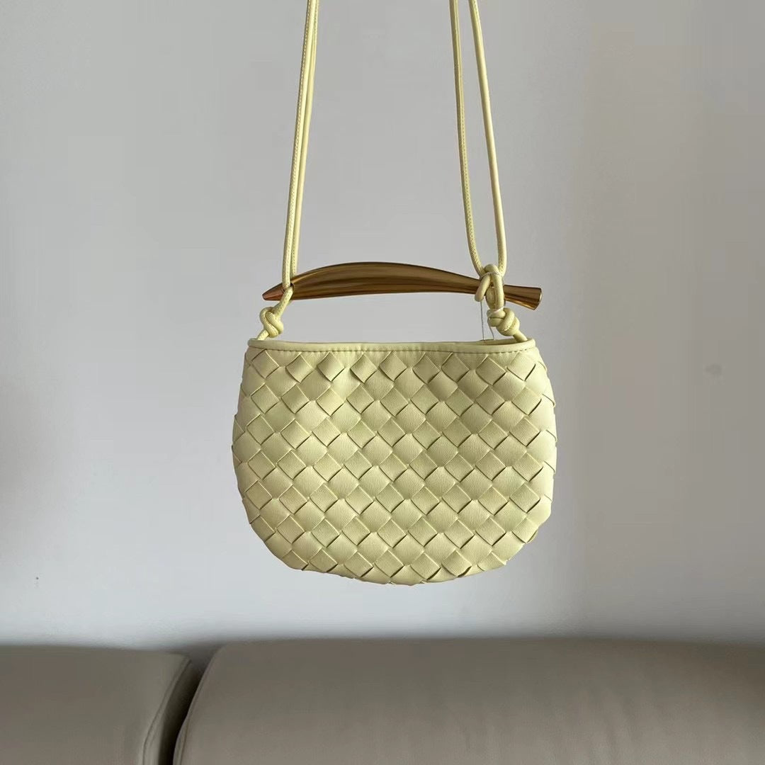 Women's Trendy Braided Leather Female Sardine For Crossbody Bags