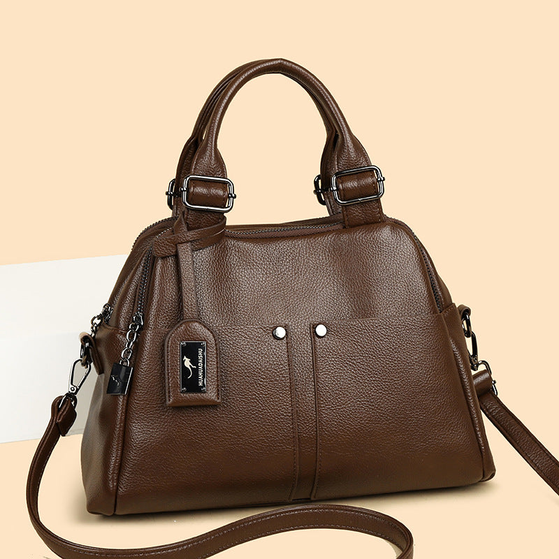 Portable Soft Leather Female Large Capacity Handbags