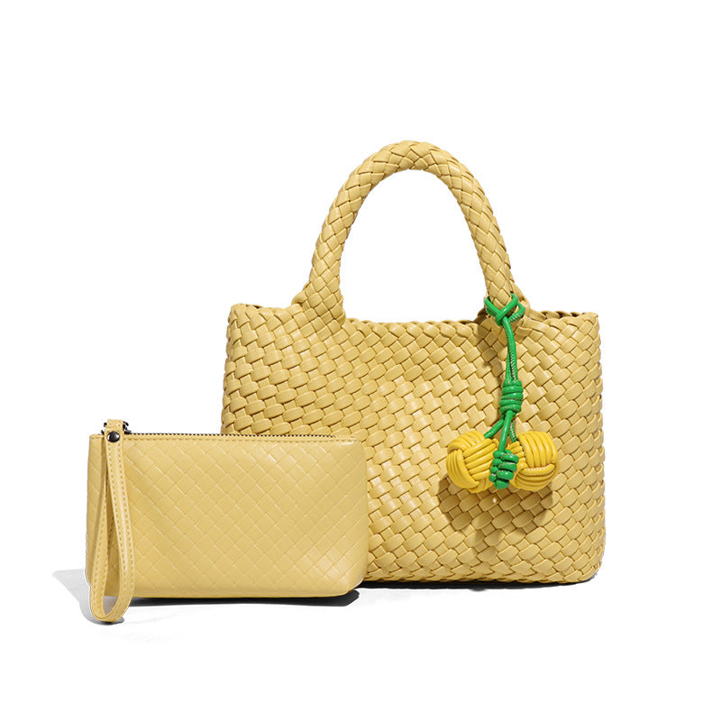 Women's Niche Woven Soft Leather Fashion Hand Handbags