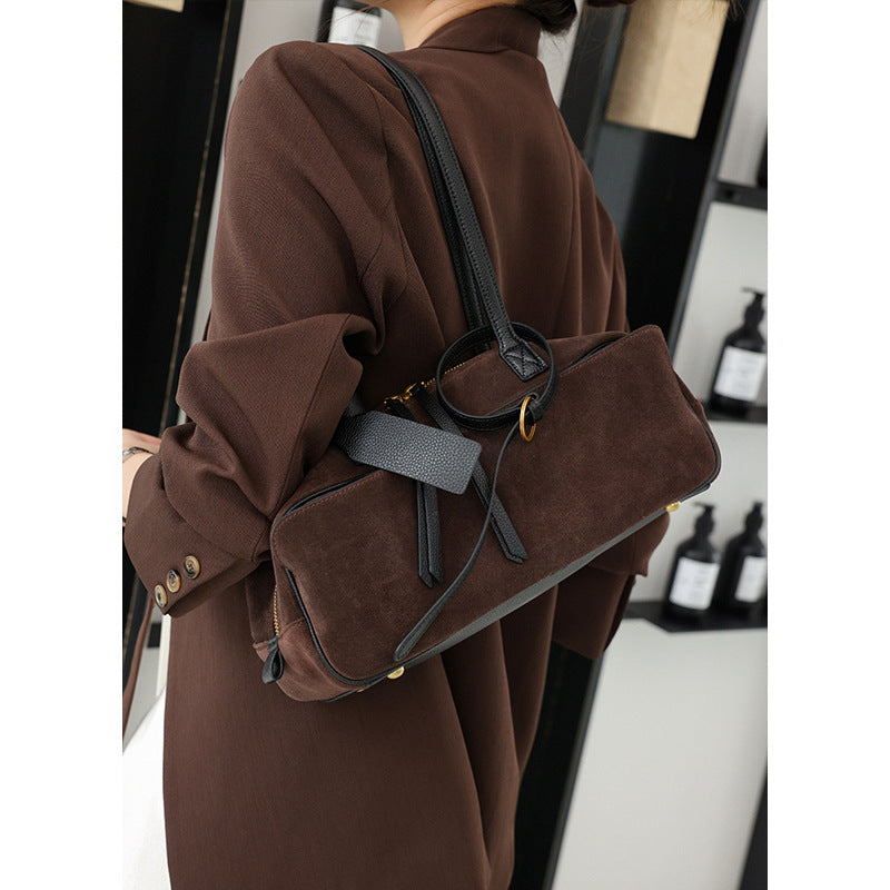 Women's Commuter Large Capacity Boston Genuine Leather Shoulder Bags