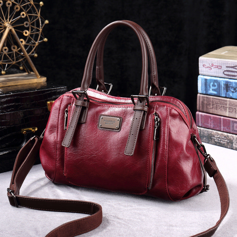 Women's Fashion Curved Moon Portable Large Capacity Handbags