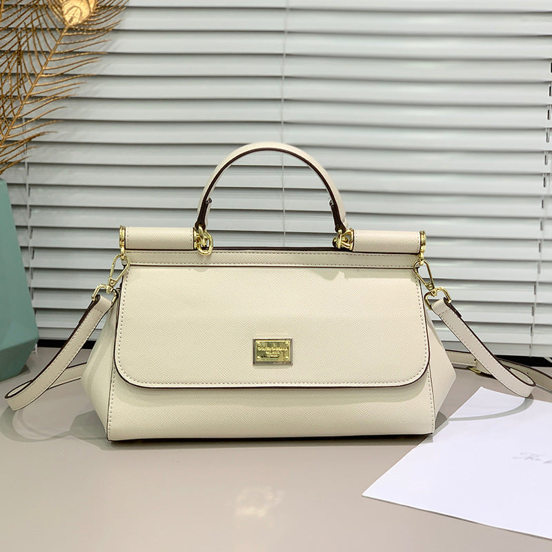 Women's Print Horizontal Solid Color Portable Cowhide Genuine Backpacks