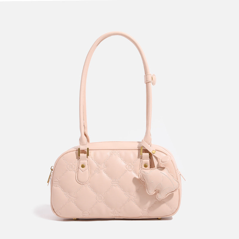 Women's Style Light Luxury Rhombus Baguette Large Shoulder Bags