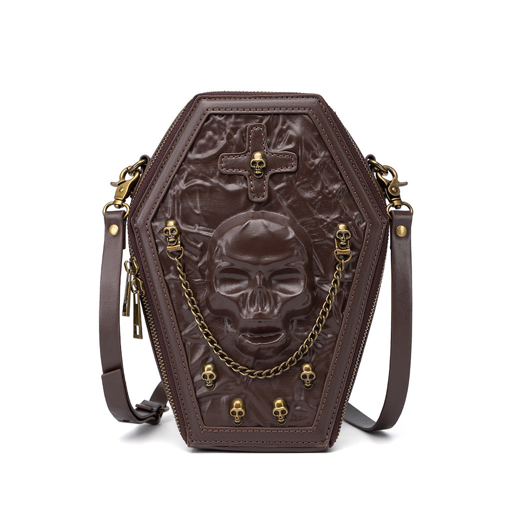 Pretty Skull Retro Punk Leather Gothic Bags
