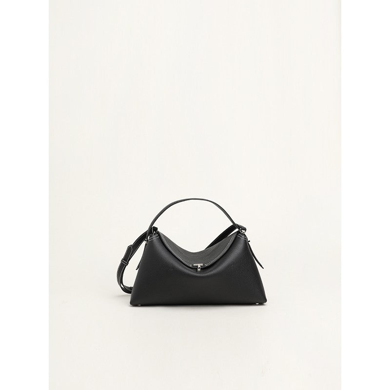 Women's French Cowhide Metal Simple Fashion Commuter Bags