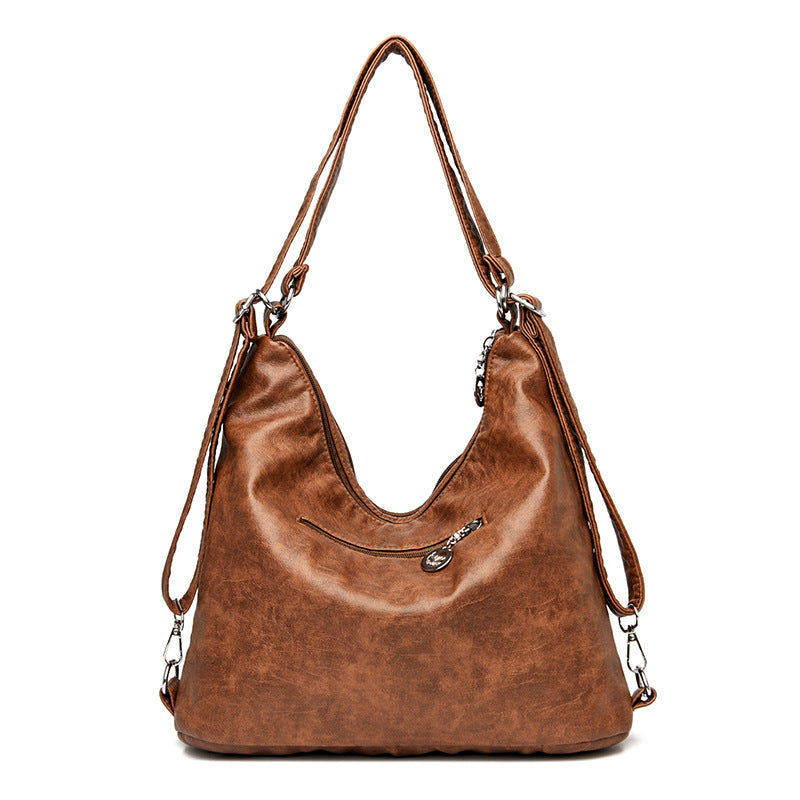 Women's Retro Soft Leather Large Capacity Shoulder Bags