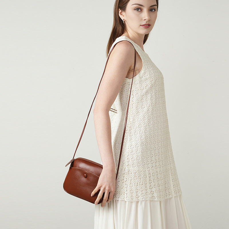Women's Attractive Shell Mobile High-grade Leather Crossbody Bags