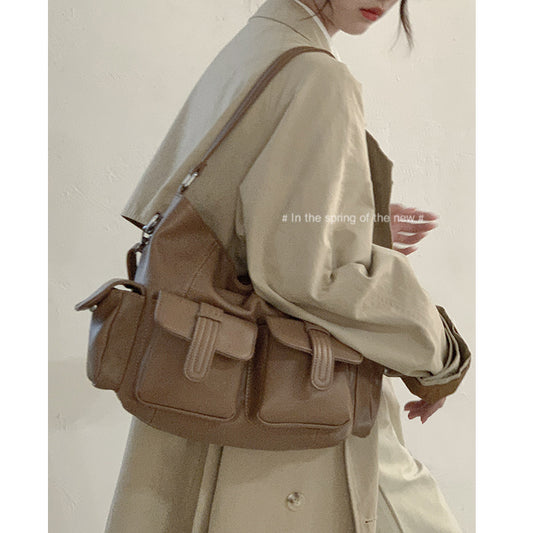 Women's Retro Trendy Large Capacity Fashion Underarm Crossbody Bags