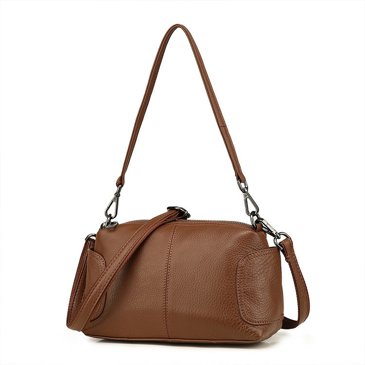 Women's Fashion Simple Genuine Leather Mom First Shoulder Bags