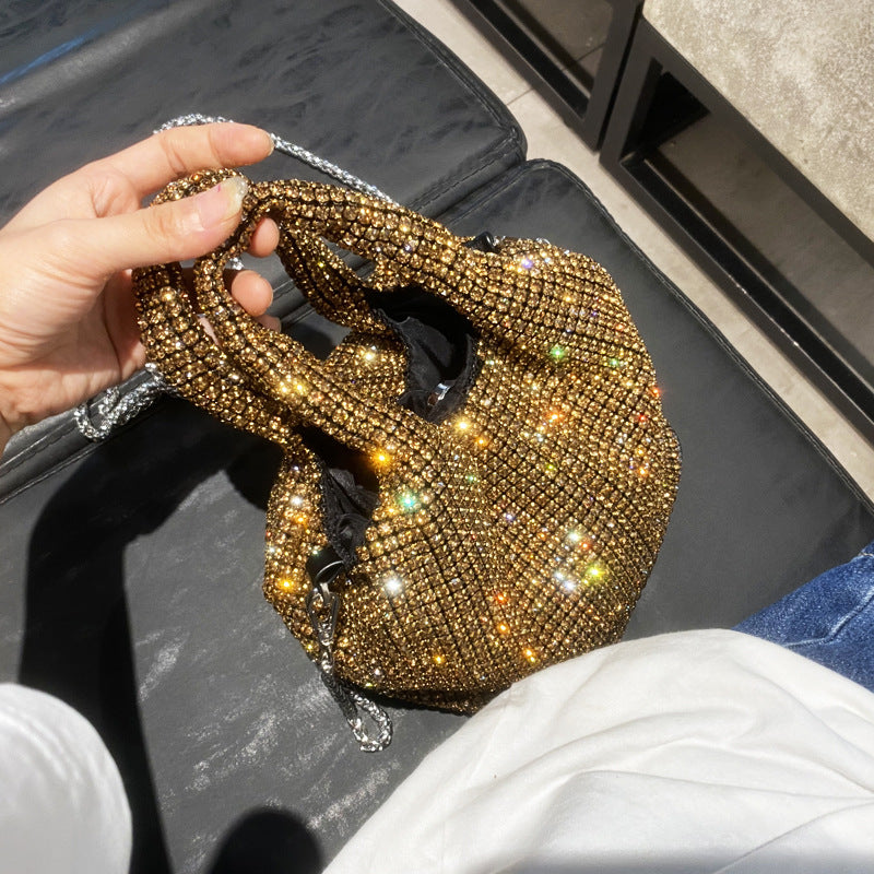 Women's Versatile Rhinestone Portable Chain Hand Shoulder Bags