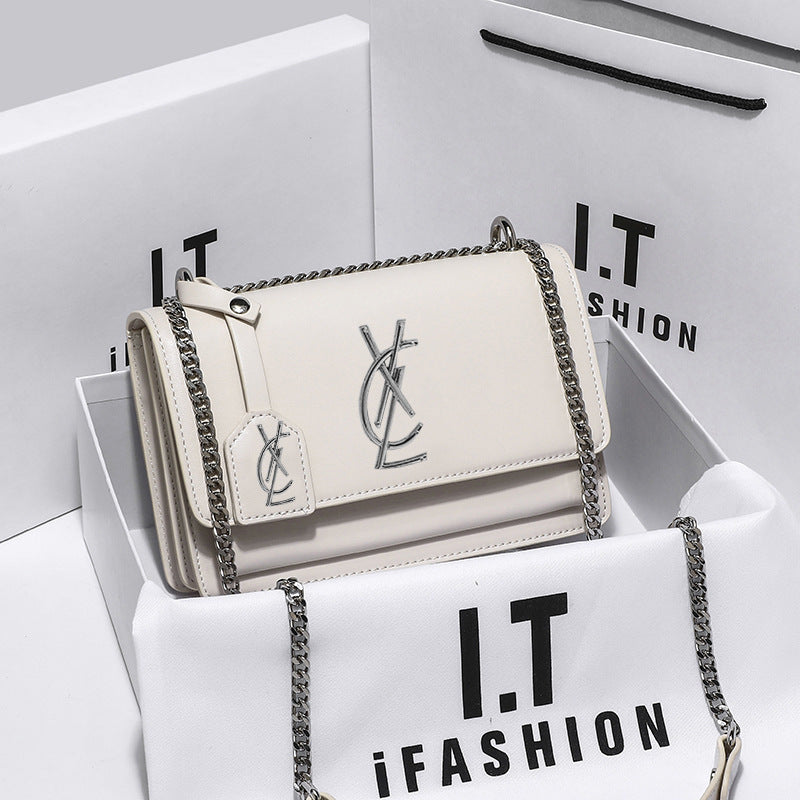 Women's Genuine Leather Summer Chain High Sense Crossbody Bags