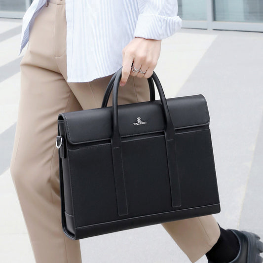 Men's Cool Kangaroo Business Computer Authentic Leather Men's Handbags