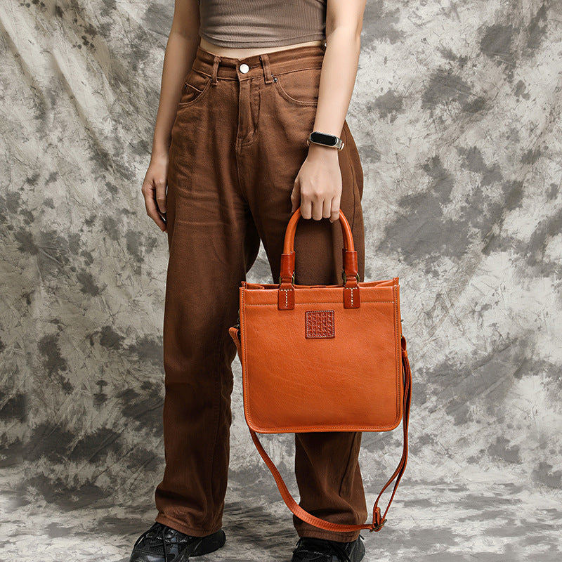 Vegetable Tanning Retro Big Diana Commuter Handbags