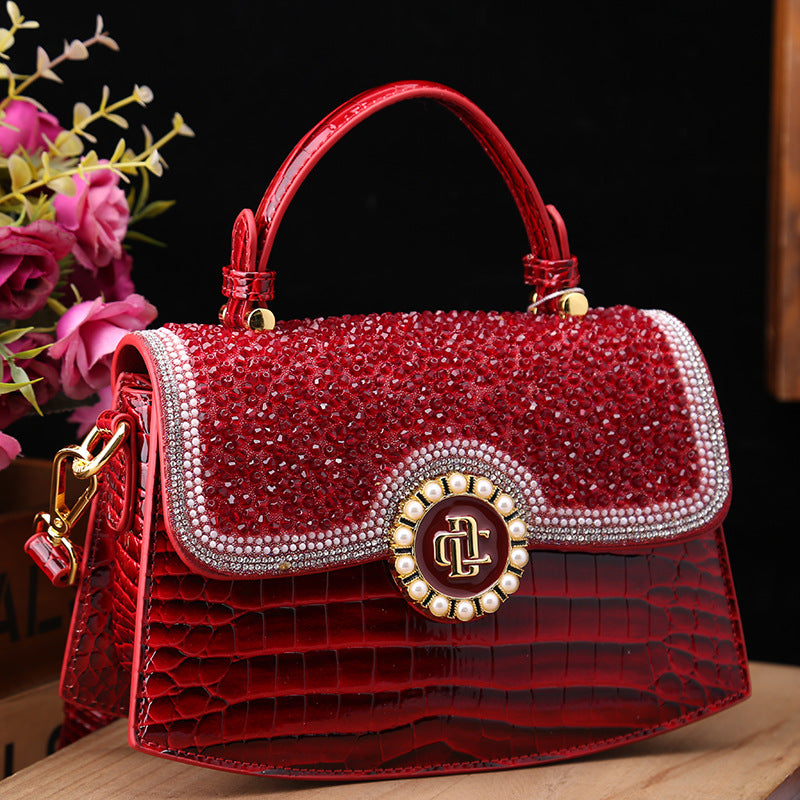 Women's Diamond High-grade Younger Fashion Temperament Wild Shoulder Bags