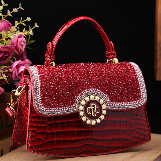 Women's Diamond High-grade Younger Fashion Temperament Wild Shoulder Bags