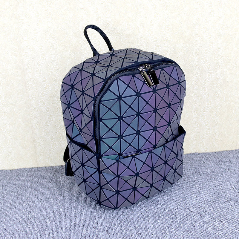 Women's & Men's & Geometric Luminous Color Changing Material Backpacks