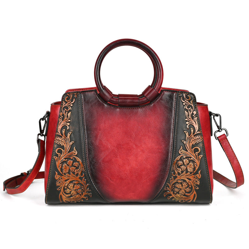 Pretty Glamorous Women's Leather Floral Pattern Bags