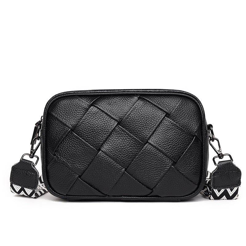 Women's Genuine Leather Fashion Rhombic Layer Cowhide Crossbody Bags