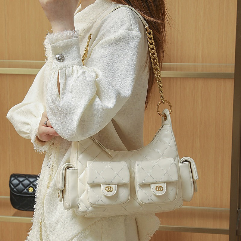 Creative Classic Style Rhombus Chain Underarm Shoulder Bags