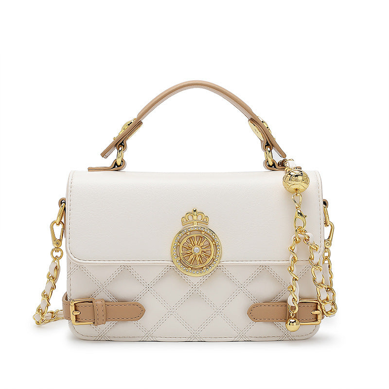 Women's Golden Balls Rhombus Good Luck Comes Crossbody Bags