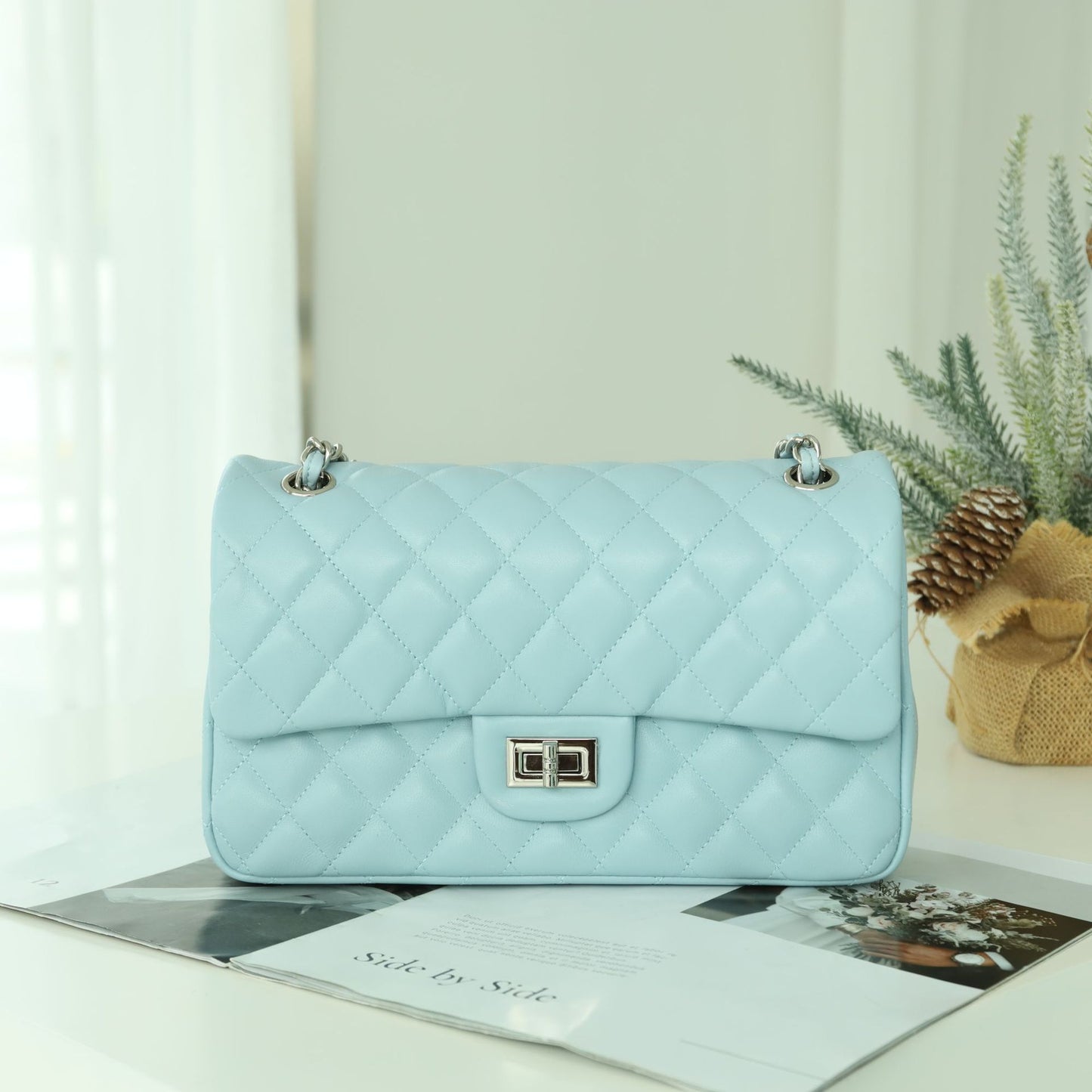 Women's Sheepskin Rhombus Chain Commuter Versatile High-grade Shoulder Bags