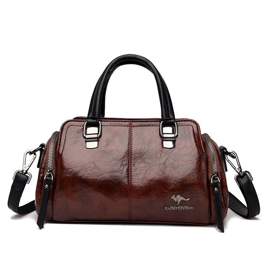 Women's Leather Trendy Soft Pillow Large Capacity Handbags