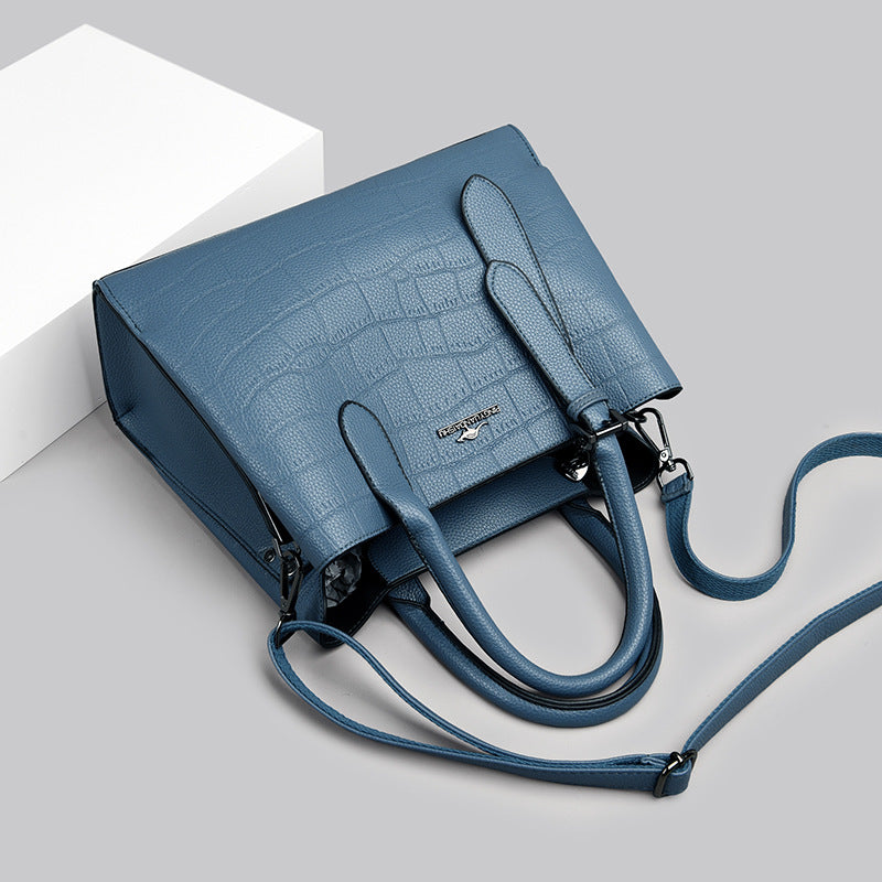 Women's Charming Plain Kangaroo Alligator Print Handbags