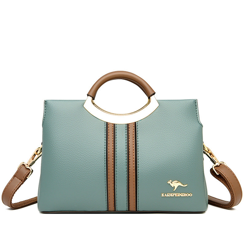 Women's Beautiful Fashion Color Contrast Mother Shoulder Bags