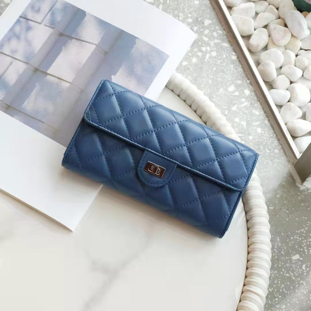 Unique Classy Cowhide Multiple Slots Zipper Handbags