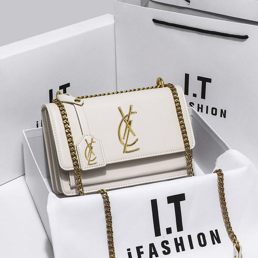 Women's Genuine Leather Summer Chain High Sense Crossbody Bags