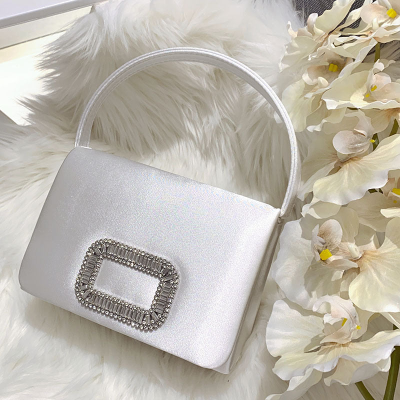 Veet Shiny Rhinestone Portable Diamond Chain Handbags