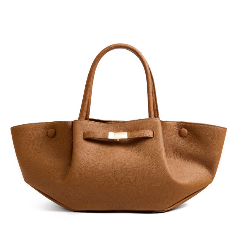 Simple Large Capacity Totes Niche Solid Color Bags