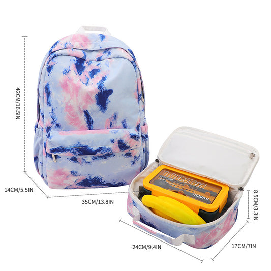 High Primary Gradient Printing Lunch Combination Backpacks