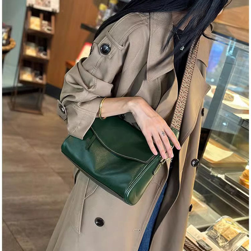 Women's For Woman Underarm Cowhide Retro Shoulder Bags