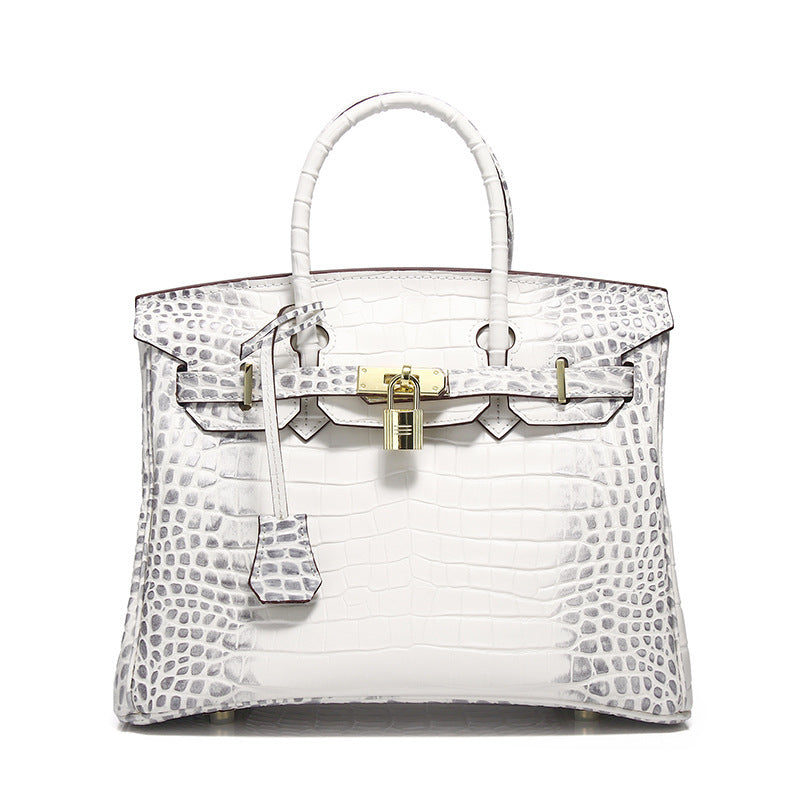 Women's Pattern Genuine Leather First Layer Cowhide Handbags