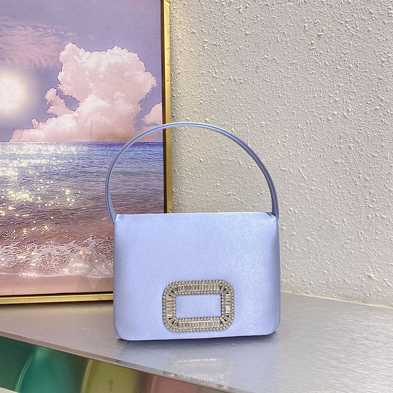 Veet Shiny Rhinestone Portable Diamond Chain Handbags