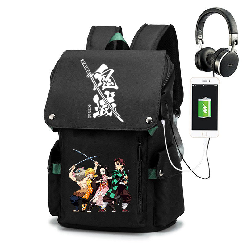 Cartoon Male Junior High Large Capacity Backpacks