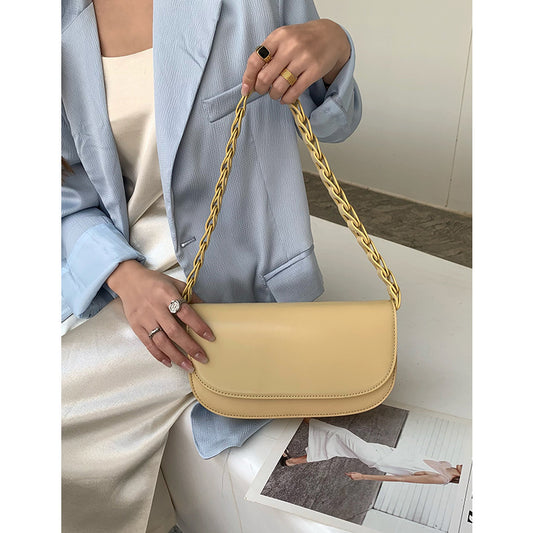Women's Leather Underarm French Minority Cowhide Saddle Shoulder Bags